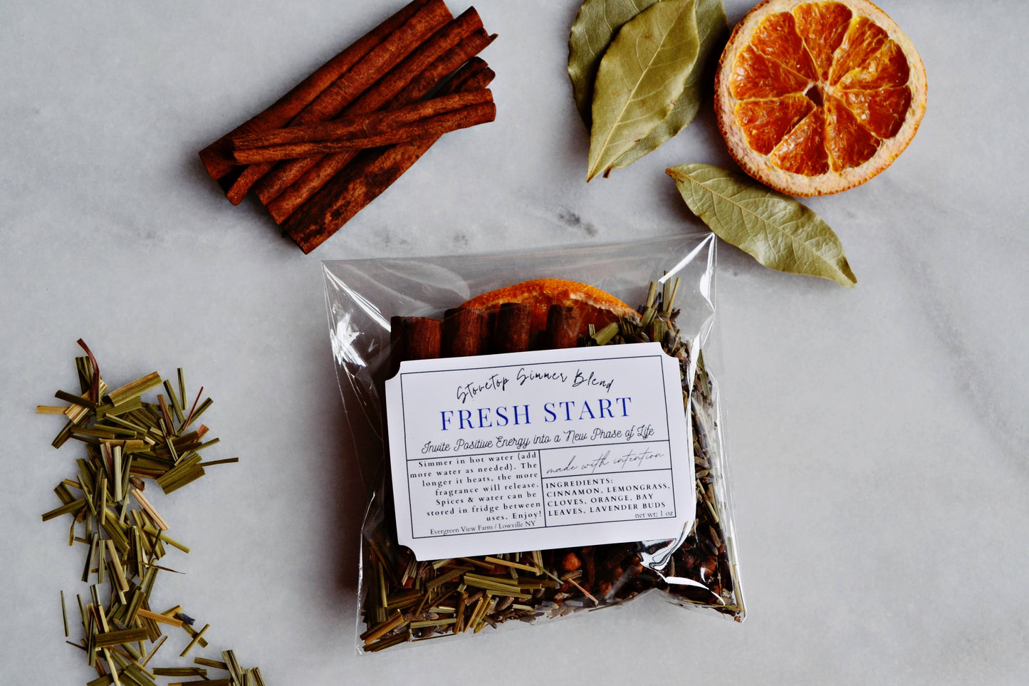 Simmer Pot Kit "Fresh Start" Stovetop Blend New Intentions