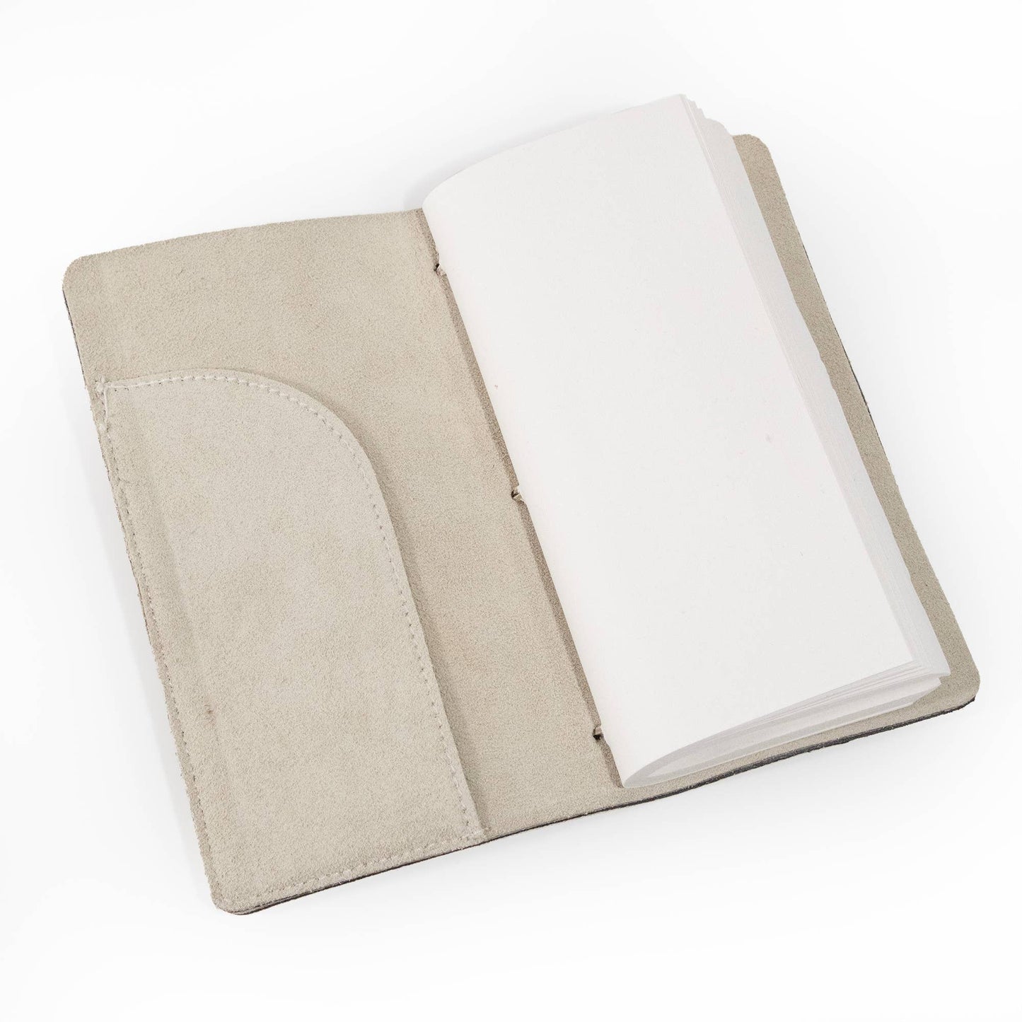 Parchment Color Suede Journal W/ Cotton Paper:  Small
