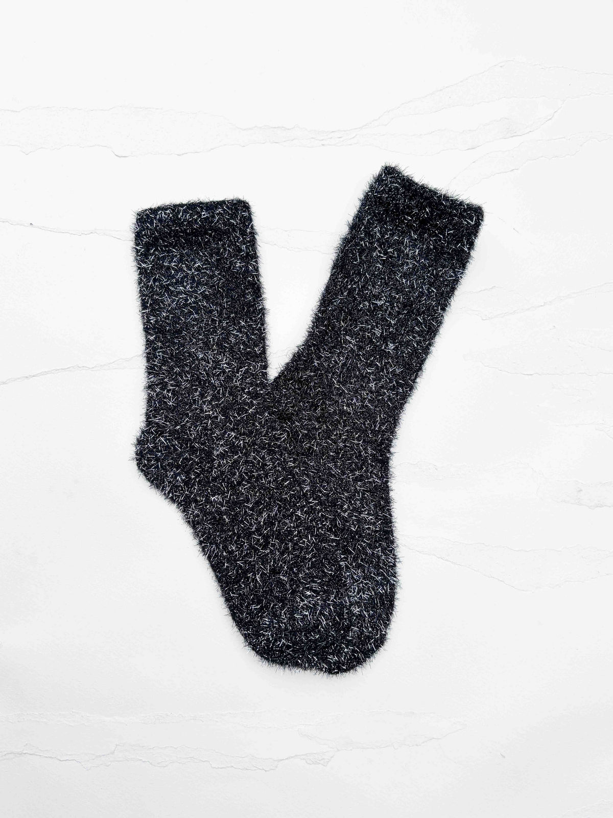 Holiday Sparkle Fuzzy Crew Socks