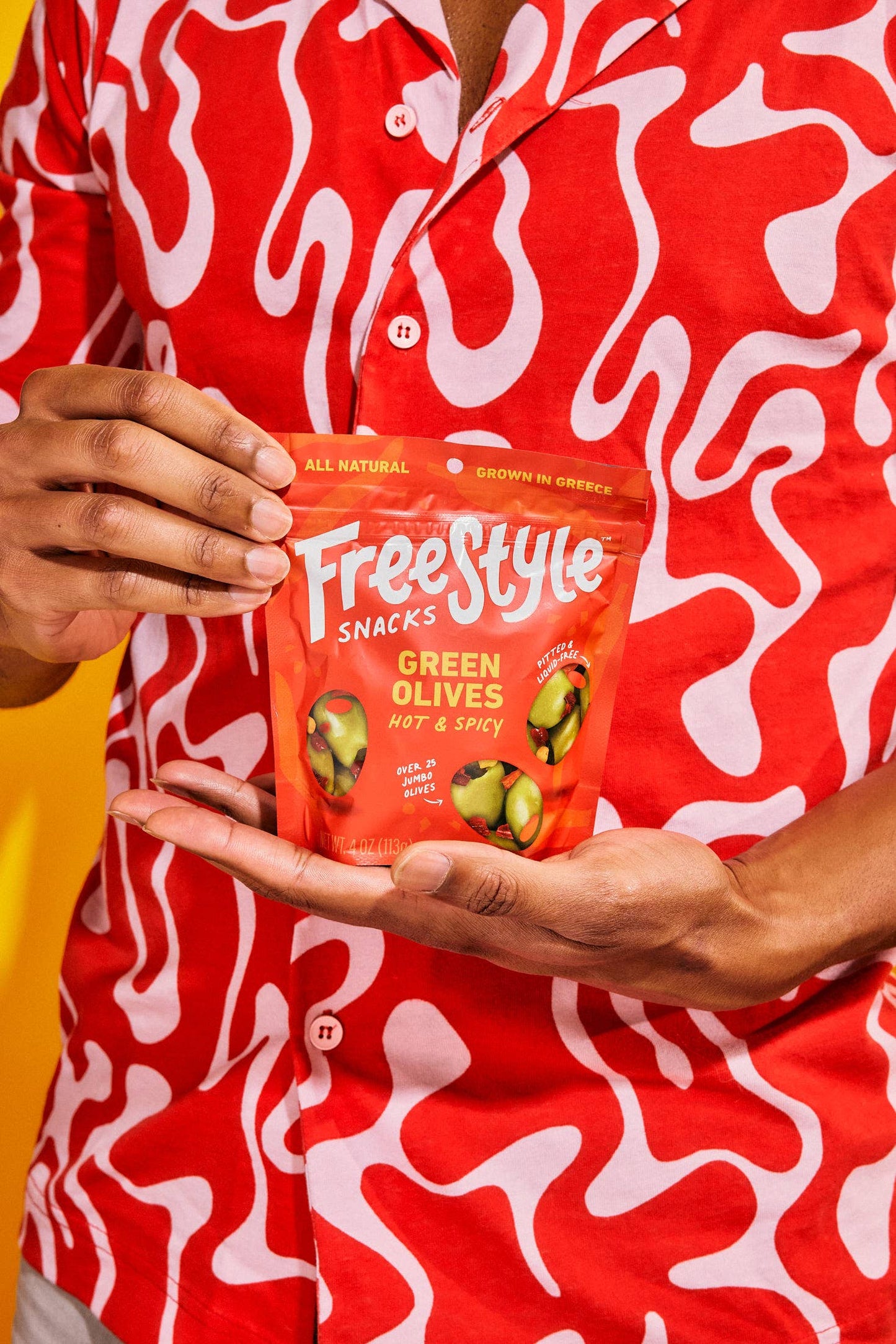 Hot & Spicy Green Olives 4oz - Freestyle Snacks