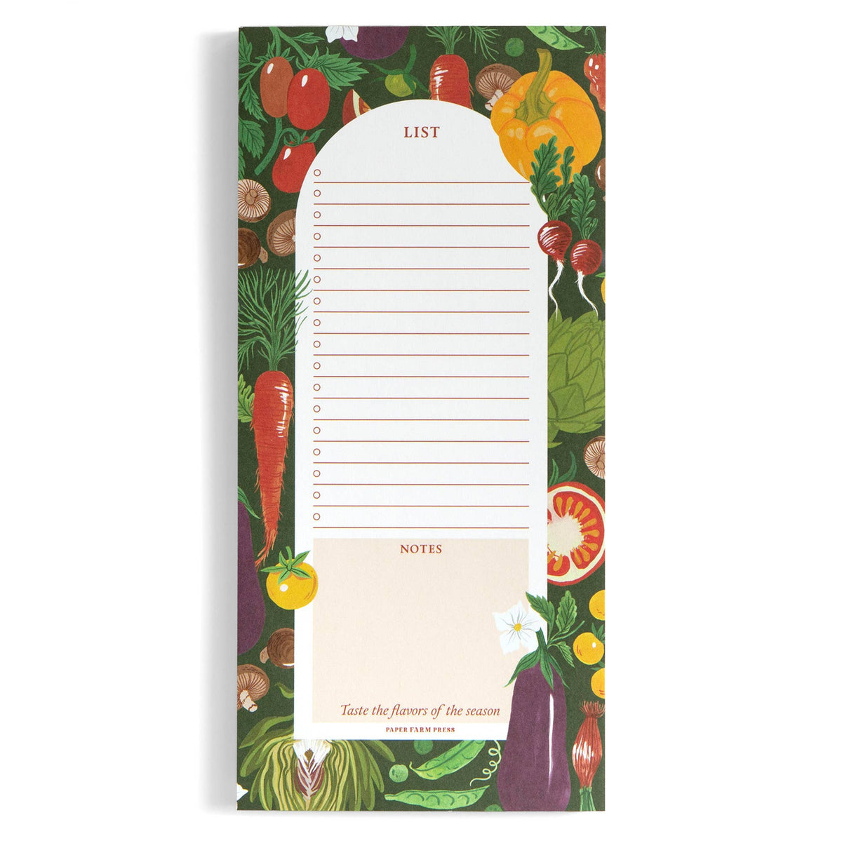 Vegetable Farmers Market List Notepad