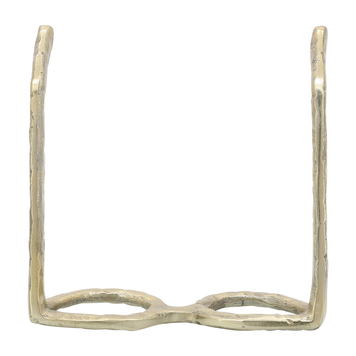 Sculpture - Gold Metal Abstract Cat Eye Glasses, 8 in.