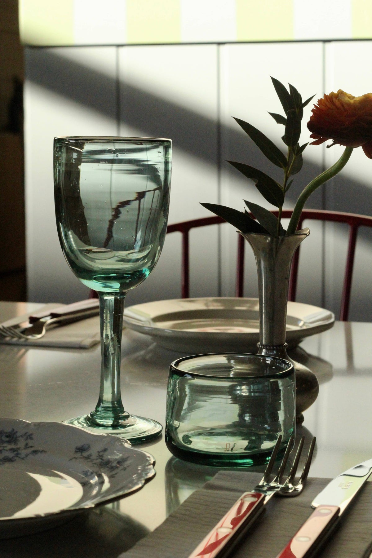Chunky Shortie Tumbler - Handblown, Recycled Glass