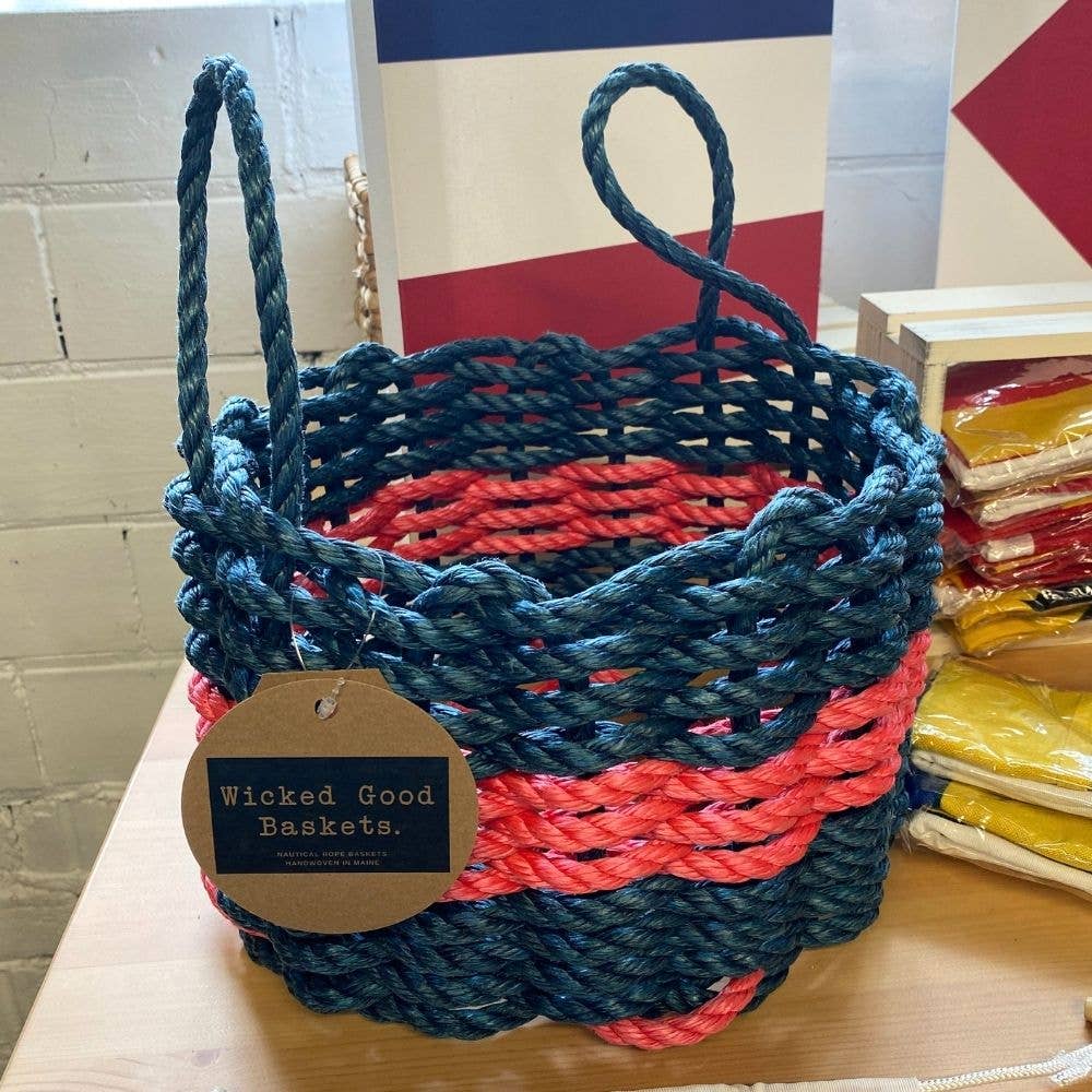 Wicked Good Lobster Rope Baskets, 12" x 8"