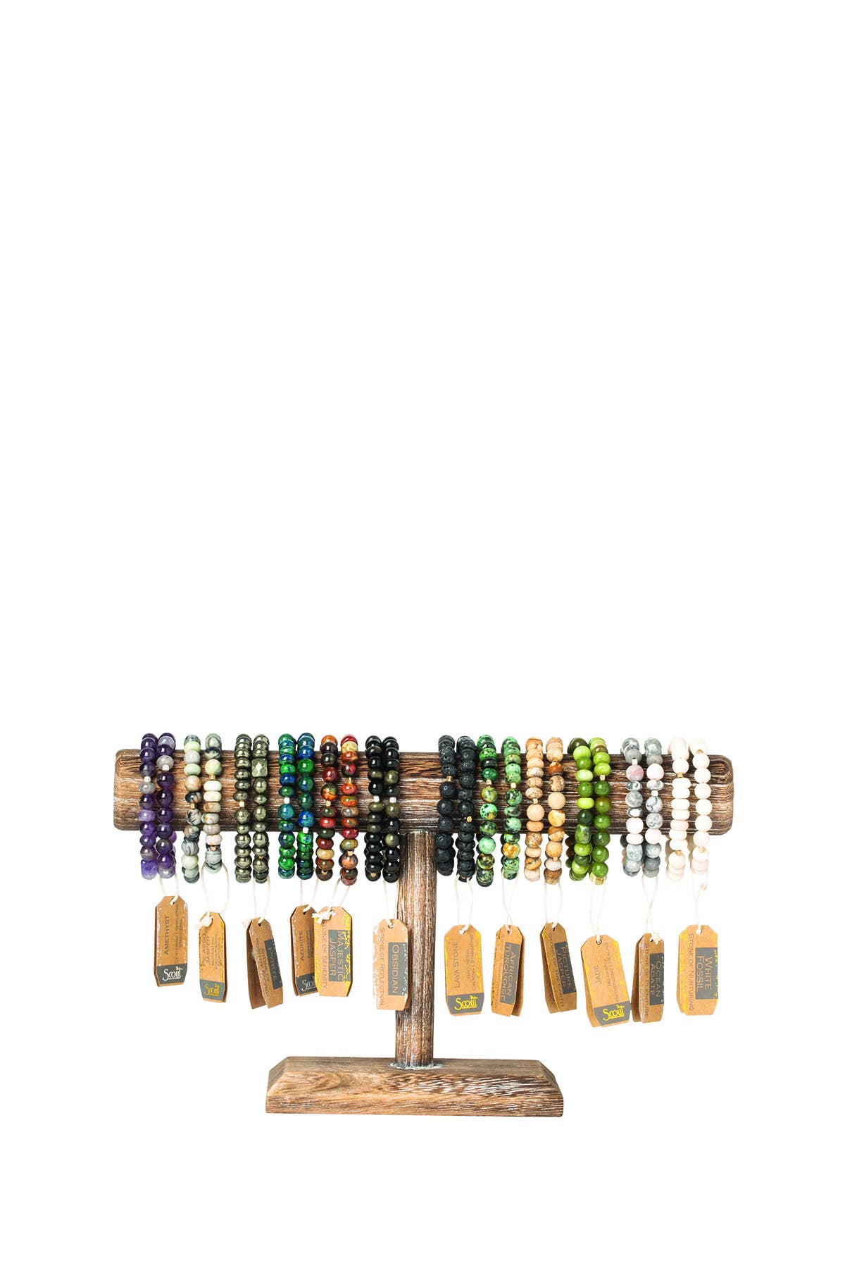 Brown Wood T-Bar Display