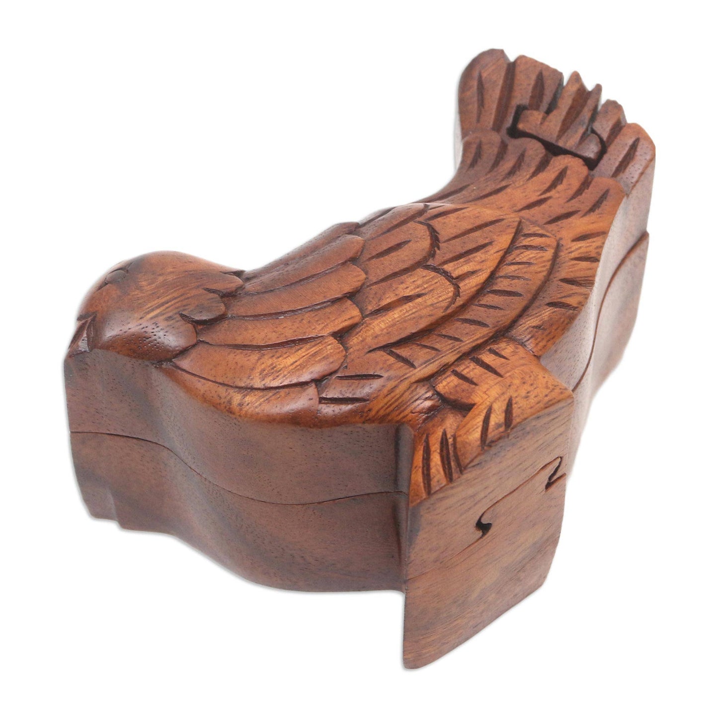 Novica Handmade Magic Magpie Wood Puzzle Box