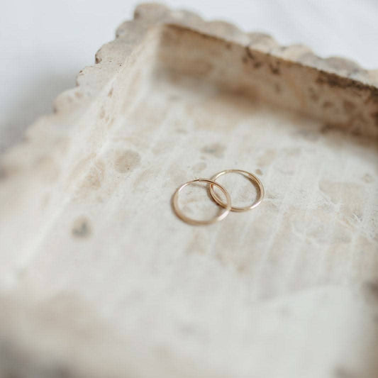 Endless Huggie Hoop Earrings, 14k Gold Fill & Silver