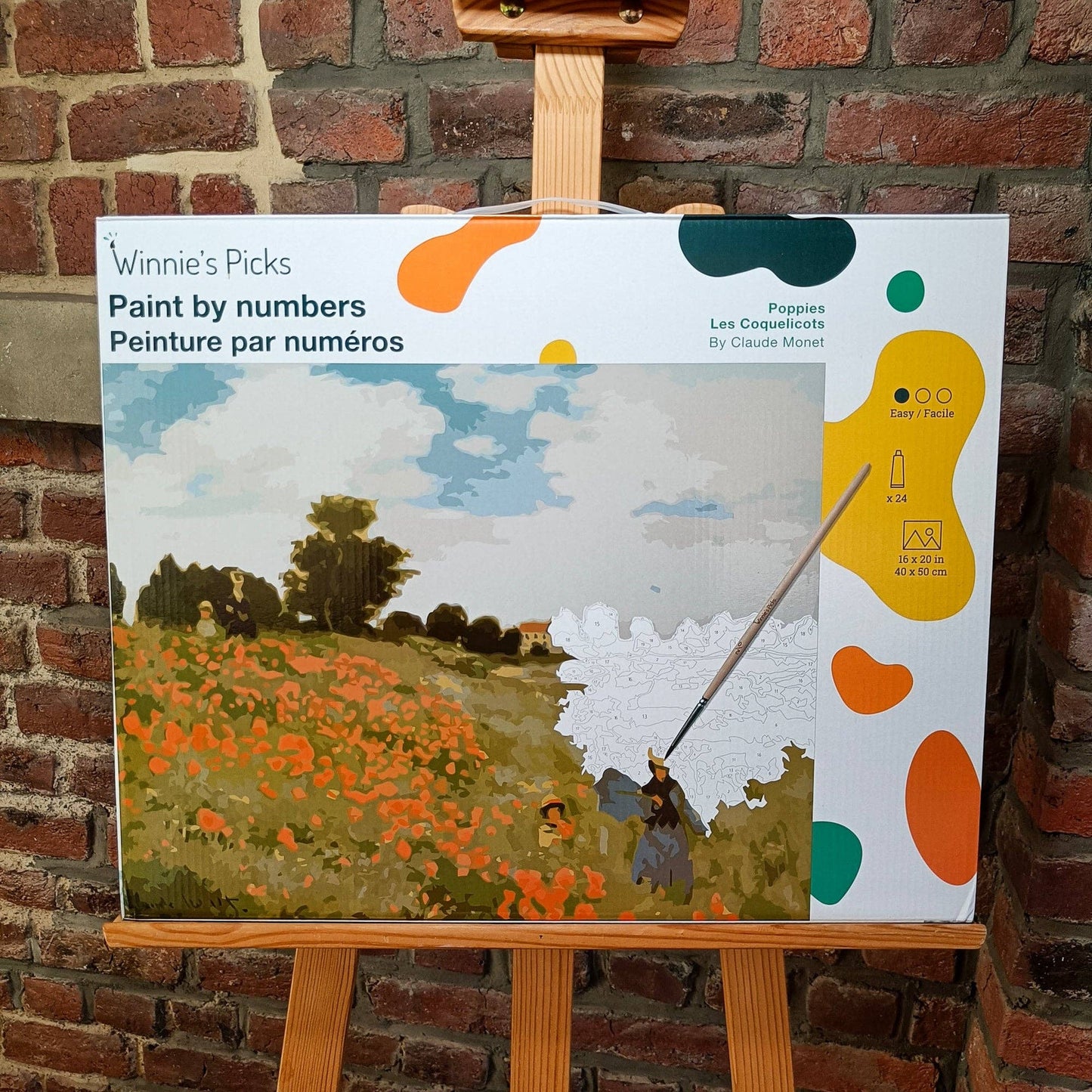 Poppies, by Claude Monet - Framed Paint by Numbers