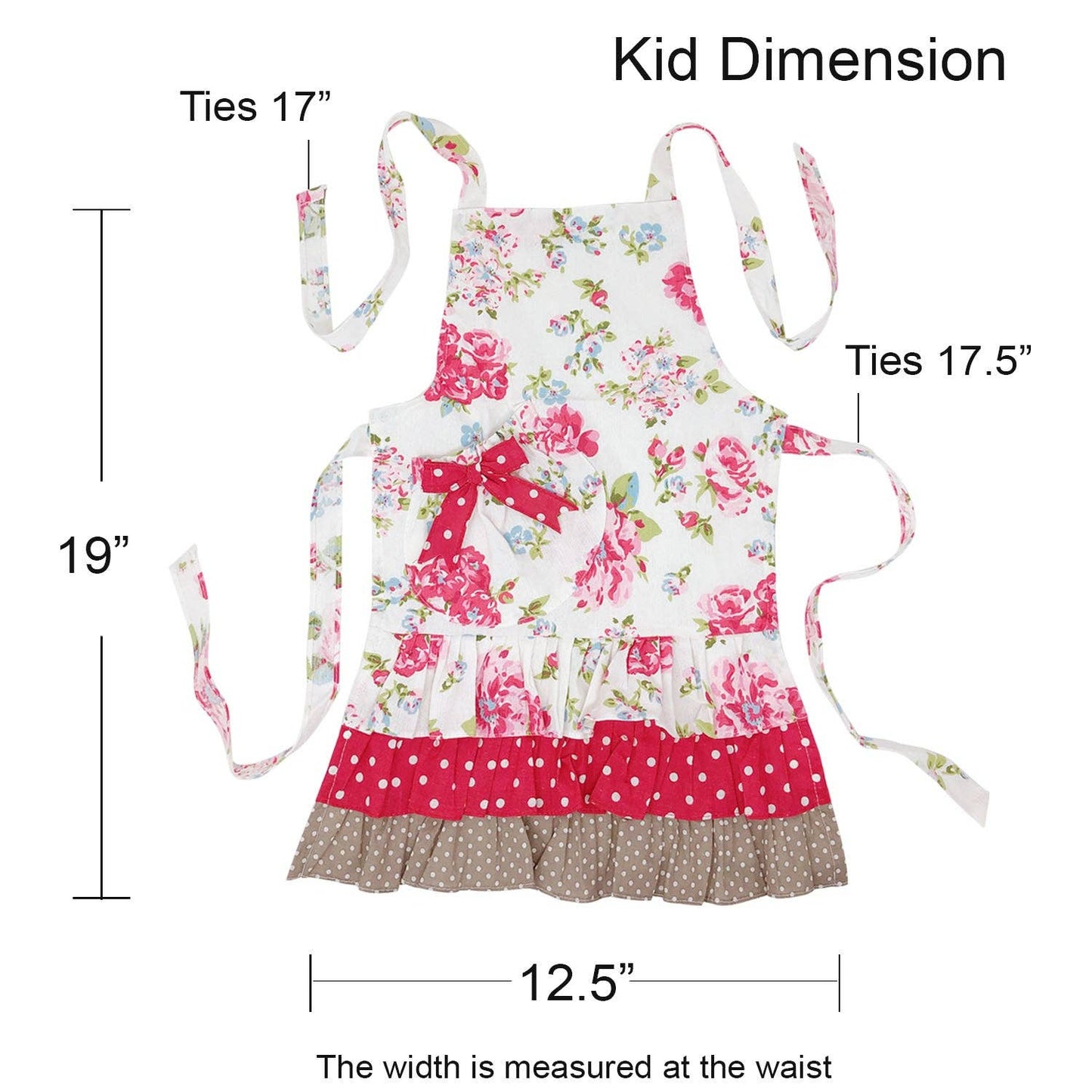 Wrapables Mother and Daughter Ruffles and Roses Apron