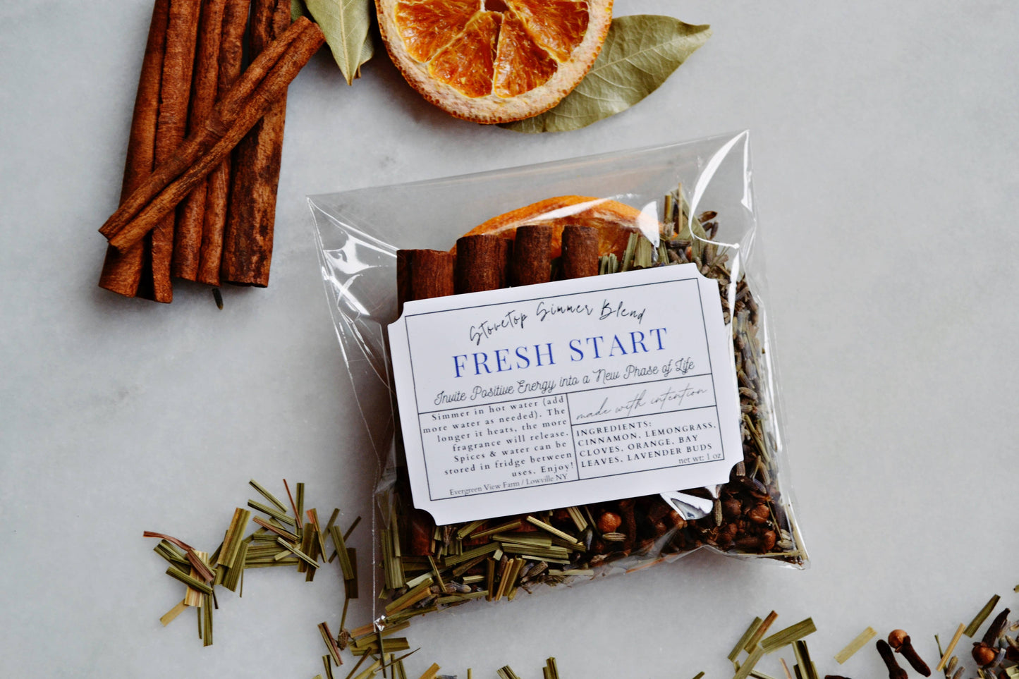 Simmer Pot Kit "Fresh Start" Stovetop Blend New Intentions