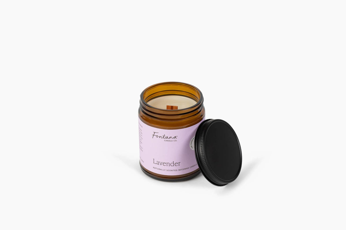 Lavender Beeswax & Essential Oil Jar Candle: Non-Toxic