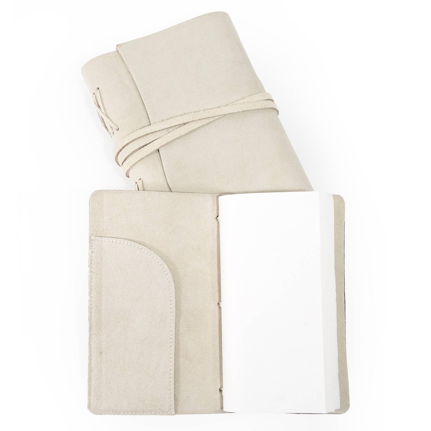 Parchment Color Suede Journal W/ Cotton Paper:  Small